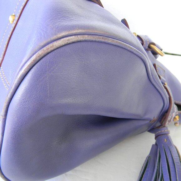 DOONEY & BOURKE FLORENTINE (LARGEST) LEATHER SATCHEL/CROSSBODY LAVENDER PURPLE! - Picture 6 of 14